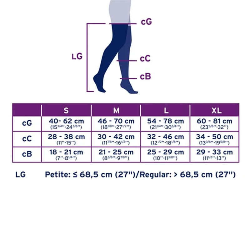 Jobst Opaque Women Thigh High Compression Stockings - 20-30mmhg, Natural, Open Toe, With Sil Dot Band, Pr Of 1 - Image 10