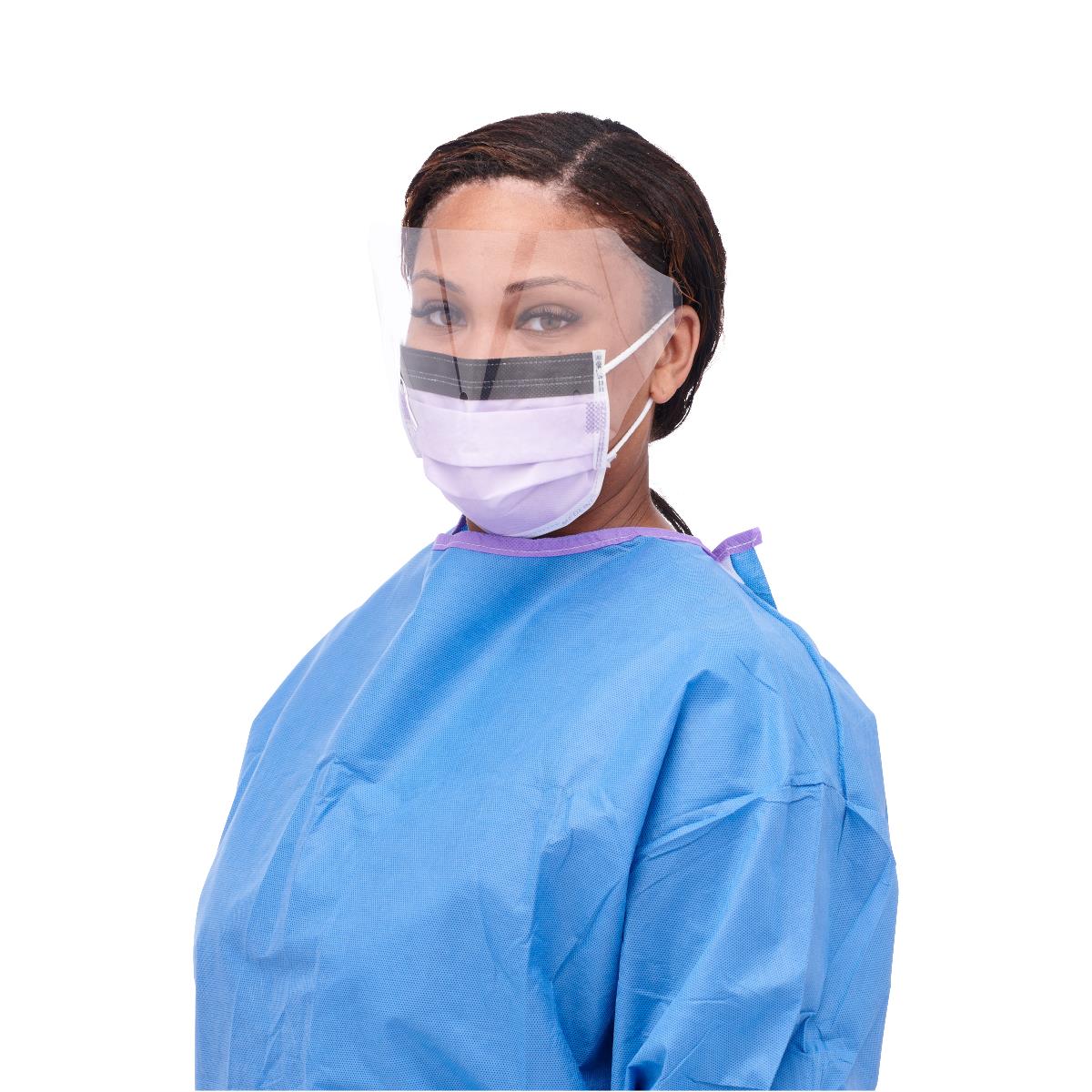 Medline Astm L3 Procedure Face Mask With Eye Shield And Ear Loops - Image 3