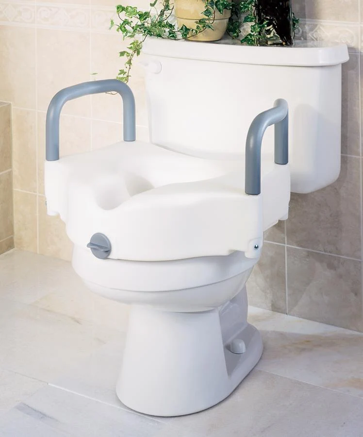 Medline Raised Locking Toilet Seat 5" Raised 400 Lb. Capacity - Image 3