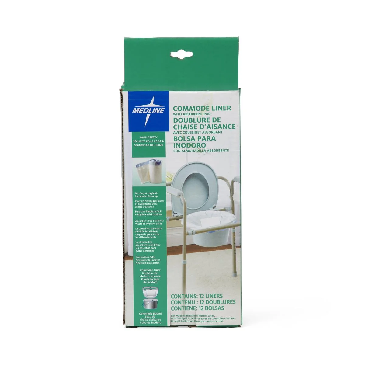 Medline Single-use Commode Liner With Absorbent Pad 40 Cm X 52 Cm - Image 6