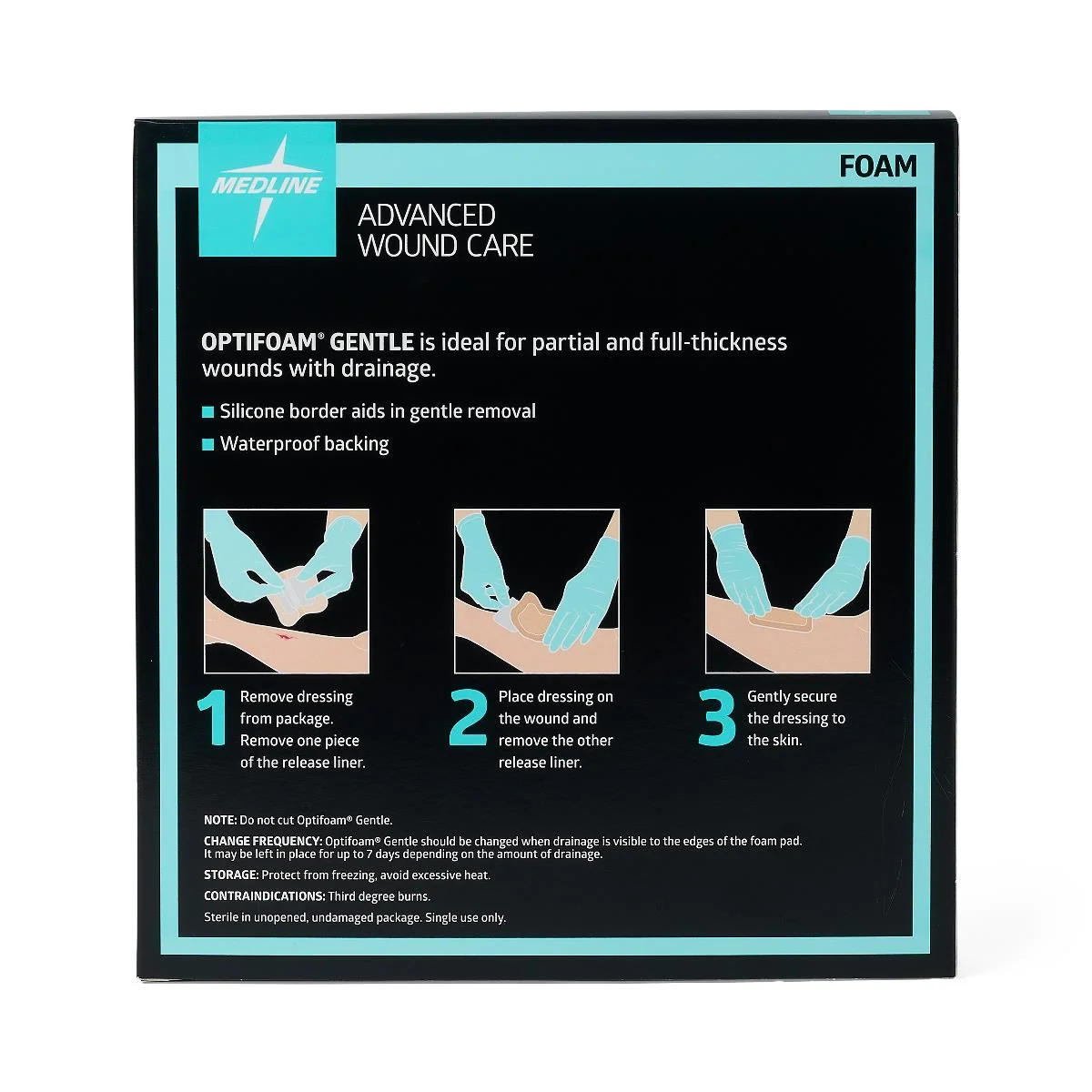 Optifoam Gentle Foam Wound Dressings With Silicone Adhesive Border - Image 4